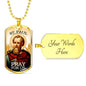 St. Paul Catholic Necklace Stainless Steel or 18k Gold Dog Tag 24" Chain-Express Your Love Gifts