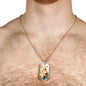 St. Peter Catholic Necklace Stainless Steel or 18k Gold Dog Tag 24" Chain-Express Your Love Gifts