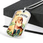 St. Peter Catholic Necklace Stainless Steel or 18k Gold Dog Tag 24" Chain-Express Your Love Gifts
