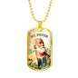St. Peter Catholic Necklace Stainless Steel or 18k Gold Dog Tag 24" Chain-Express Your Love Gifts