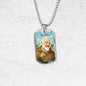 St. Pio Catholic Necklace Stainless Steel or 18k Gold Dog Tag 24" Chain-Express Your Love Gifts
