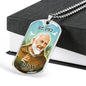 St. Pio Catholic Necklace Stainless Steel or 18k Gold Dog Tag 24" Chain-Express Your Love Gifts
