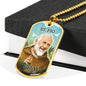 St. Pio Catholic Necklace Stainless Steel or 18k Gold Dog Tag 24" Chain-Express Your Love Gifts