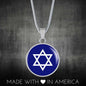 Star Of David Circle Necklace Stainless Steel or 18k Gold 18-22"-Express Your Love Gifts