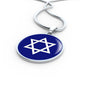 Star Of David Circle Necklace Stainless Steel or 18k Gold 18-22"-Express Your Love Gifts