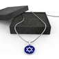 Star Of David Circle Necklace Stainless Steel or 18k Gold 18-22"-Express Your Love Gifts
