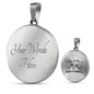 Stay Positive Motivational Necklace Stainless Steel or 18k Gold Circle Pendant 18-22" - Express Your Love Gifts