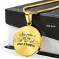 Stay Positive Motivational Necklace Stainless Steel or 18k Gold Circle Pendant 18-22" - Express Your Love Gifts