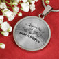 Stay Positive Motivational Necklace Stainless Steel or 18k Gold Circle Pendant 18-22" - Express Your Love Gifts