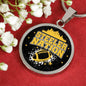 Steeler Nation Fan Circle Necklace Stainless Steel or 18k Gold 18-22" - Express Your Love Gifts