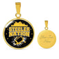 Steeler Nation Fan Circle Necklace Stainless Steel or 18k Gold 18-22" - Express Your Love Gifts