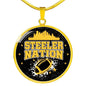 Steeler Nation Fan Circle Necklace Stainless Steel or 18k Gold 18-22" - Express Your Love Gifts