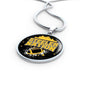 Steeler Nation Fan Circle Necklace Stainless Steel or 18k Gold 18-22" - Express Your Love Gifts