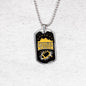 Steeler Nation Necklace Stainless Steel or 18k Gold Dog Tag 24" Chain-Express Your Love Gifts