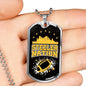 Steeler Nation Necklace Stainless Steel or 18k Gold Dog Tag 24" Chain-Express Your Love Gifts