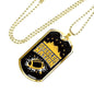 Steeler Nation Necklace Stainless Steel or 18k Gold Dog Tag 24" Chain-Express Your Love Gifts