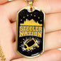 Steeler Nation Necklace Stainless Steel or 18k Gold Dog Tag 24" Chain-Express Your Love Gifts