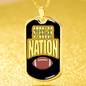 Steeler Nation Copy Pittsburgh Fan Necklace Dog Tag Stainless Steel or 18k Gold 24" Chain-Express Your Love Gifts