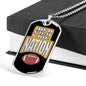 Steeler Nation Copy Pittsburgh Fan Necklace Dog Tag Stainless Steel or 18k Gold 24" Chain-Express Your Love Gifts