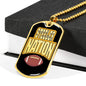 Steeler Nation Pittsburgh Fan Necklace Dog Tag Stainless Steel or 18k Gold 24" Chain - Express Your Love Gifts