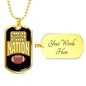 Steeler Nation Pittsburgh Fan Necklace Dog Tag Stainless Steel or 18k Gold 24" Chain - Express Your Love Gifts