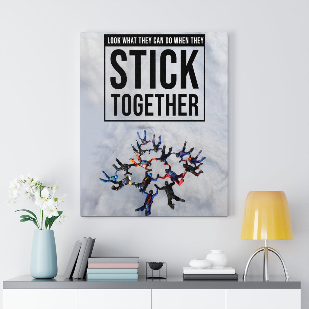 Stick Together Motivational Wall Art Print Ready to Hang - Express Your Love Gifts