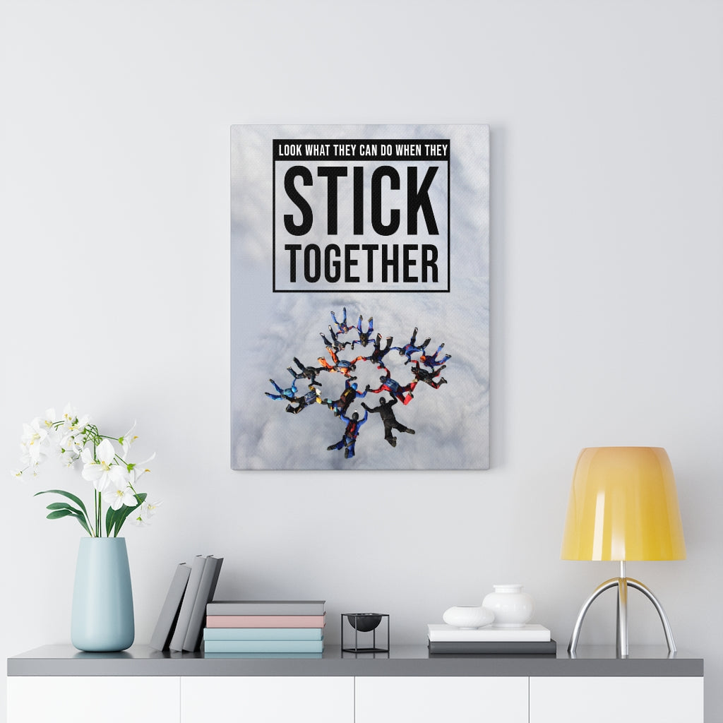 Stick Together Motivational Wall Art Print Ready to Hang - Express Your Love Gifts