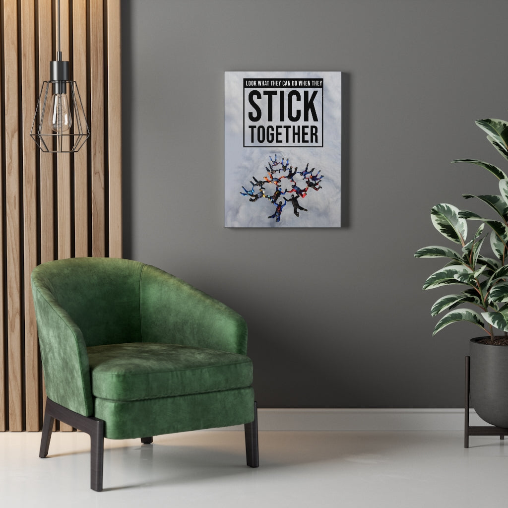 Stick Together Motivational Wall Art Print Ready to Hang - Express Your Love Gifts