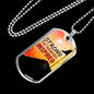 Strong Determined Inspired Necklace Stainless Steel or 18k Gold Dog Tag 24" Chain-Express Your Love Gifts
