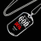 Submit To God Resist The Devil Necklace Stainless Steel or 18k Gold Dog Tag 24" Chain - Express Your Love Gifts
