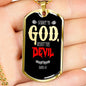 Submit To God Resist The Devil Necklace Stainless Steel or 18k Gold Dog Tag 24" Chain - Express Your Love Gifts