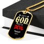 Submit To God Resist The Devil Necklace Stainless Steel or 18k Gold Dog Tag 24" Chain - Express Your Love Gifts