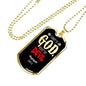 Submit To God Resist The Devil Necklace Stainless Steel or 18k Gold Dog Tag 24" Chain - Express Your Love Gifts