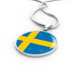 Sweden Flag Necklace Sweden Flag Stainless Steel or 18k Gold 18-22" - Express Your Love Gifts