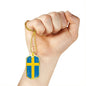 Sweden Flag Necklace Sweden Flag Stainless Steel or 18k Gold Dog Tag 24"-Express Your Love Gifts