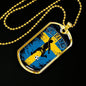 Sweden Futbol/Soccer & Flag Necklace Stainless Steel or 18k Gold Dog Tag 24" Chain-Express Your Love Gifts