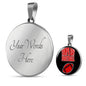 Tampa Bay Circle Pendant Football Fan Necklace Stainless Steel or 18k Gold 18-22" - Express Your Love Gifts
