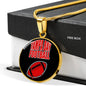 Tampa Bay Circle Pendant Football Fan Necklace Stainless Steel or 18k Gold 18-22" - Express Your Love Gifts