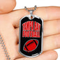 Tampa Bay Fan Necklace Dog Tag Stainless Steel or 18k Gold 24" Chain - Express Your Love Gifts