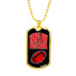 Tampa Bay Fan Necklace Dog Tag Stainless Steel or 18k Gold 24" Chain - Express Your Love Gifts