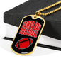 Tampa Bay Fan Necklace Dog Tag Stainless Steel or 18k Gold 24" Chain - Express Your Love Gifts