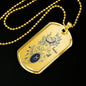 Taurus Constellation Horoscope Zodiac Dog Tag Stainless Steel or 18k Gold 24" Chain - Express Your Love Gifts