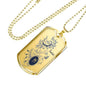 Taurus Constellation Horoscope Zodiac Dog Tag Stainless Steel or 18k Gold 24" Chain - Express Your Love Gifts