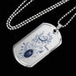 Taurus Constellation Horoscope Zodiac Dog Tag Stainless Steel or 18k Gold 24" Chain - Express Your Love Gifts