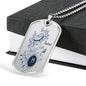 Taurus Constellation Horoscope Zodiac Dog Tag Stainless Steel or 18k Gold 24" Chain - Express Your Love Gifts