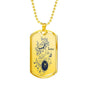 Taurus Constellation Horoscope Zodiac Dog Tag Stainless Steel or 18k Gold 24" Chain - Express Your Love Gifts