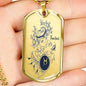 Taurus Constellation Horoscope Zodiac Dog Tag Stainless Steel or 18k Gold 24" Chain - Express Your Love Gifts
