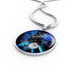 Taurus Purple Galaxy Zodiac Necklace Stainless Steel or 18k Gold Circle Pendant - Express Your Love Gifts