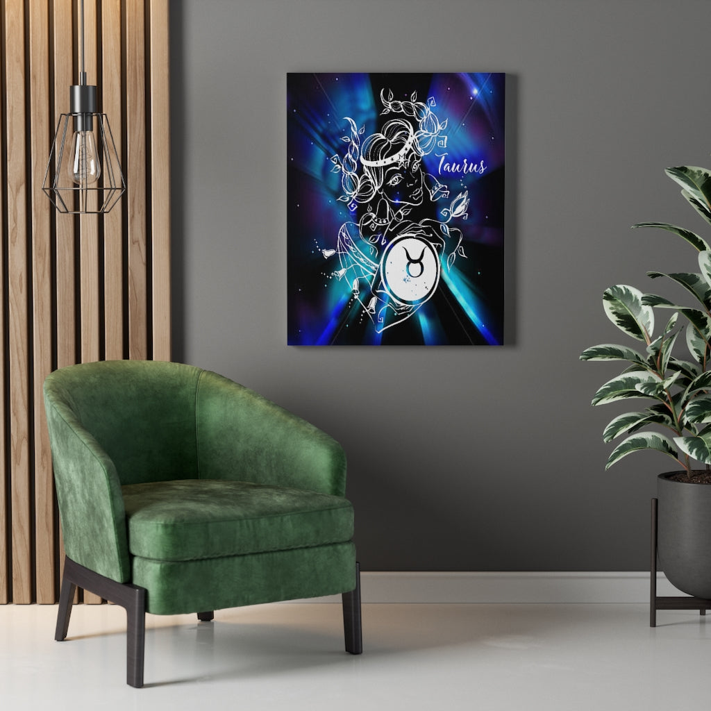 Taurus Zodiac Horoscope Sign Constellation Canvas Print Astrology Home Decor Ready to Hang Artwork - Express Your Love Gifts