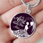 Te Amo Cada Dia Mas Circle Necklace Stainless Steel or 18k Gold 18-22"-Express Your Love Gifts